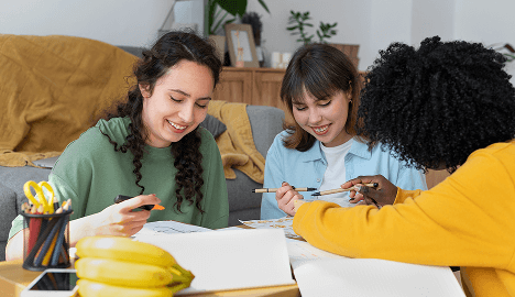 Students Studying Together